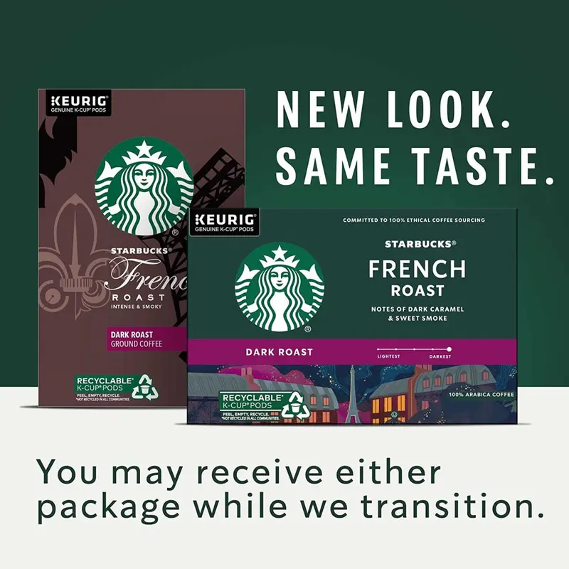 Starbucks Dark Roast French Roast K-Cup Pods – 96-Count, 100% Arabica Coffee