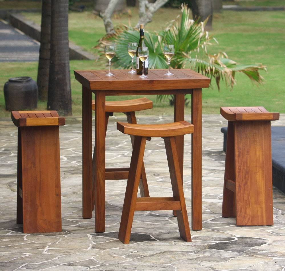 Asian Teak Bar Stool
