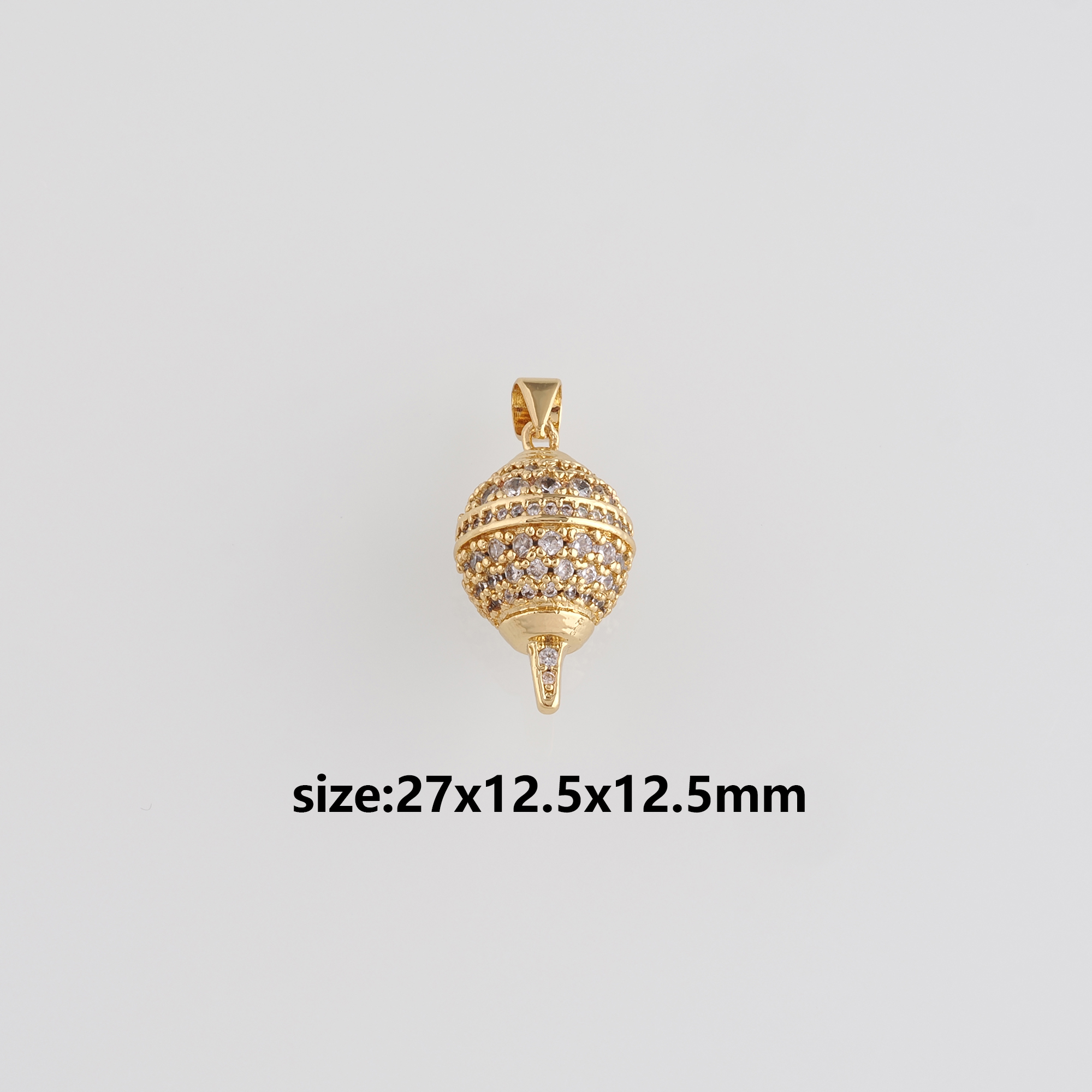 18K Gold Filled Hot Air Balloon Pendant,CZ Micro Pave Hot Air Balloon Charm Earrings Necklace for DIY Jewelry Making Supply