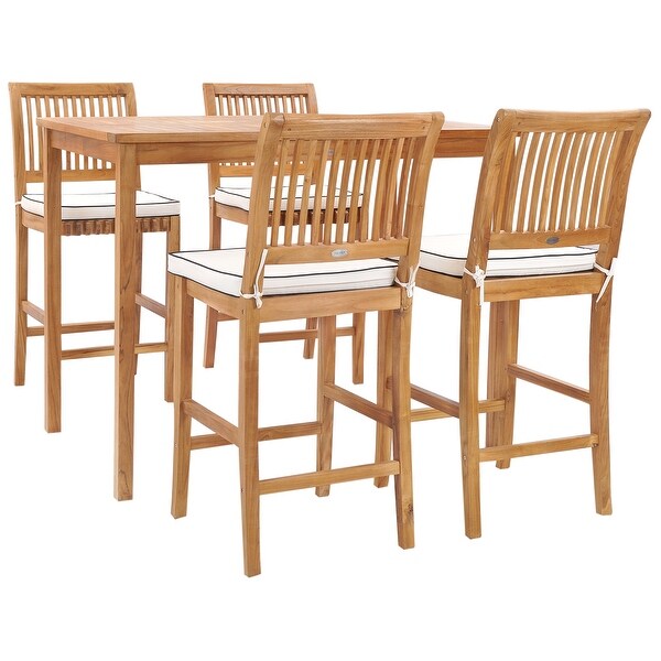 Chic Teak Maldives Rectangular Teak Wood Bistro Bar Table,63 x 35 inch (table only)