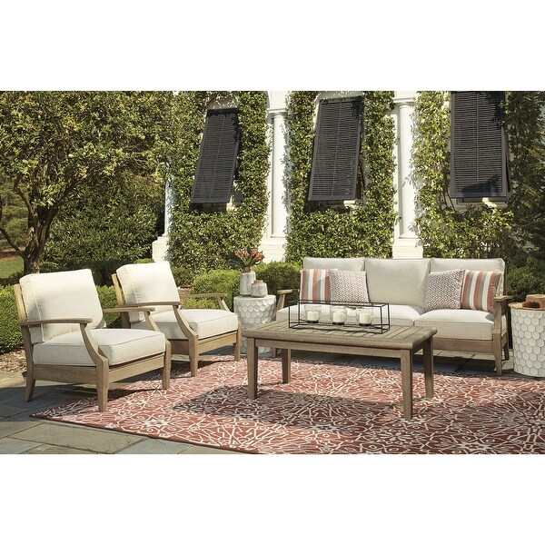 Signature Design by Ashley Clare View Beige 3Piece Outdoor Package