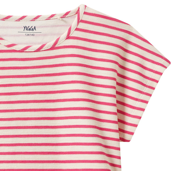 Yigga Mädchen T-Shirt im Ringel-Look