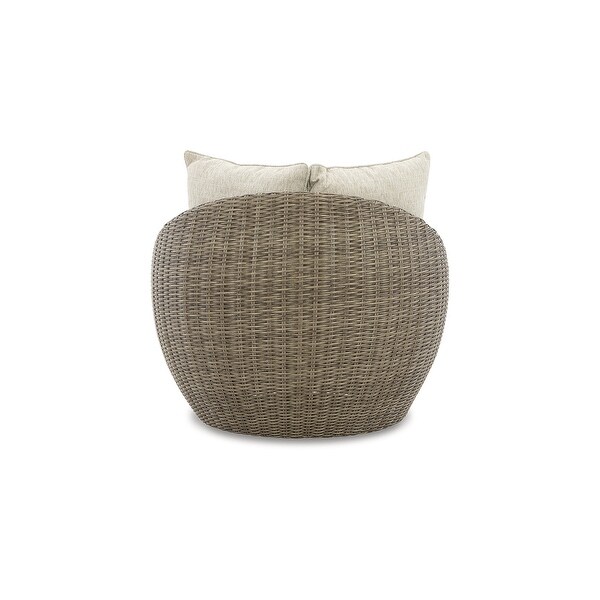 Signature Design by Ashley Danson Brown/Beige Swivel Lounge with Cushion (Set of 2)