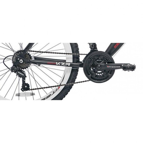 26″ Men’s KZR Front Suspension Mountain Bike, Gray-black