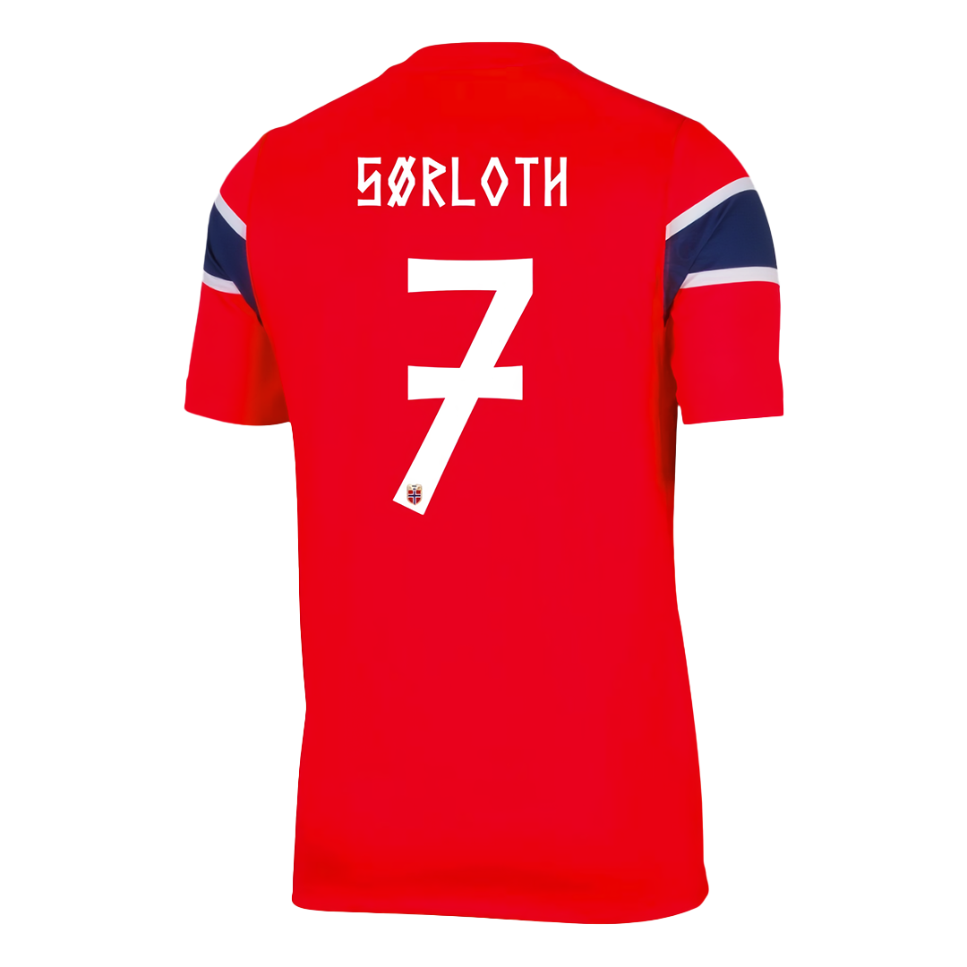 S?RLOTH #7 Norway Home Soccer Jersey World Cup 2026