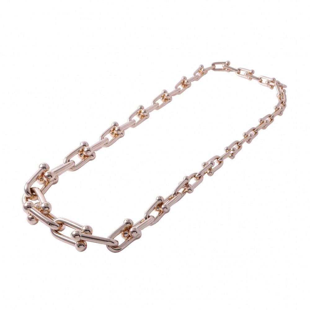 Tiffany & Co. Hardware Graduated Link Necklace 18K Rose Gold 63008958