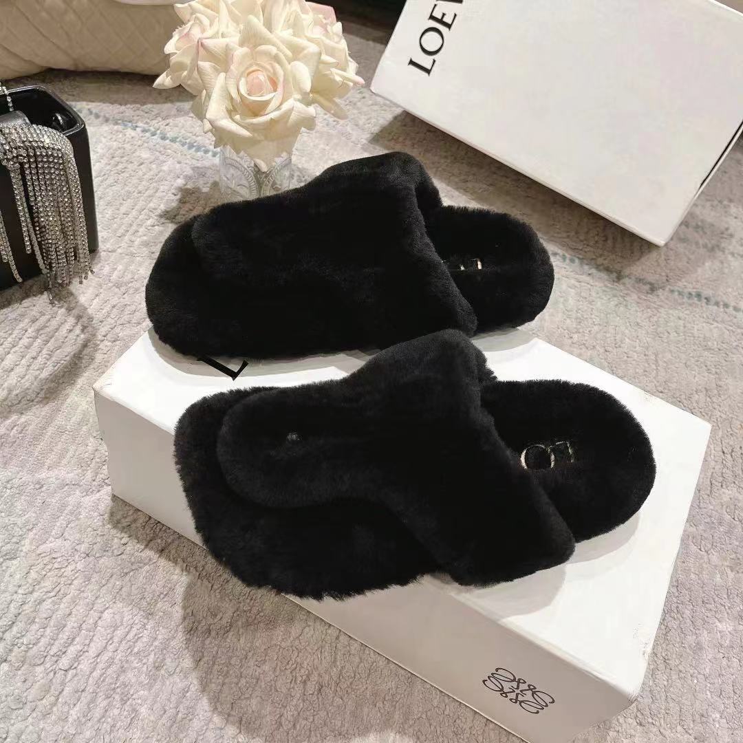 Loewe Ease woolen slippers - cnluxepick