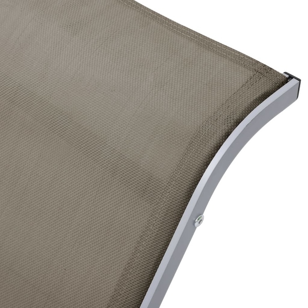 vidaXL Sunlounger Textilene and Aluminum Taupe