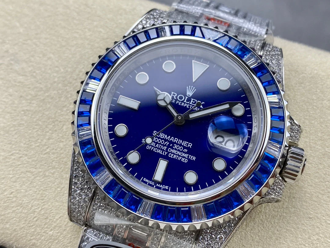 Rolex Submariner Date Blue Dial Full Diamond