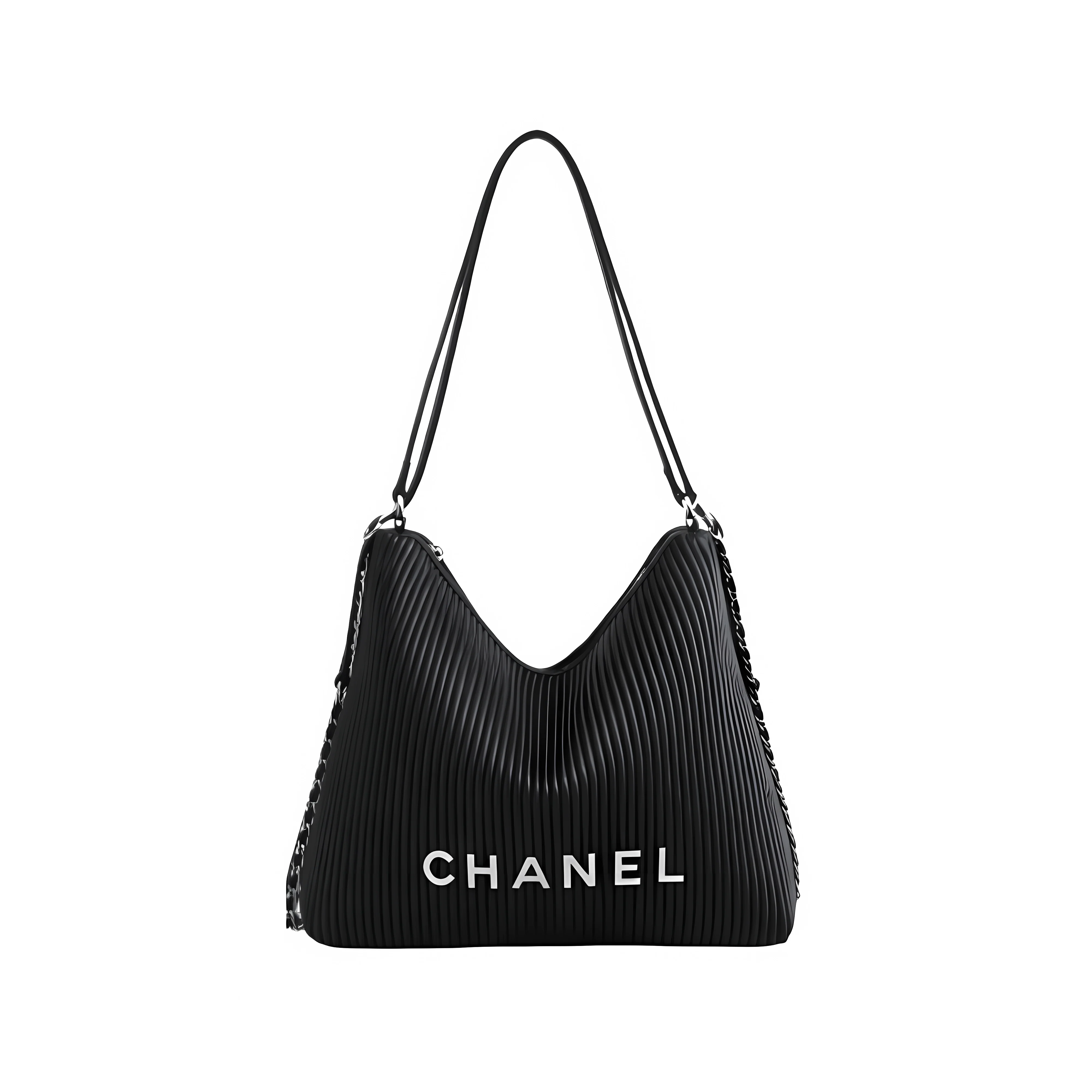Chanel Bag | Maxi Hobo Black Lambskin