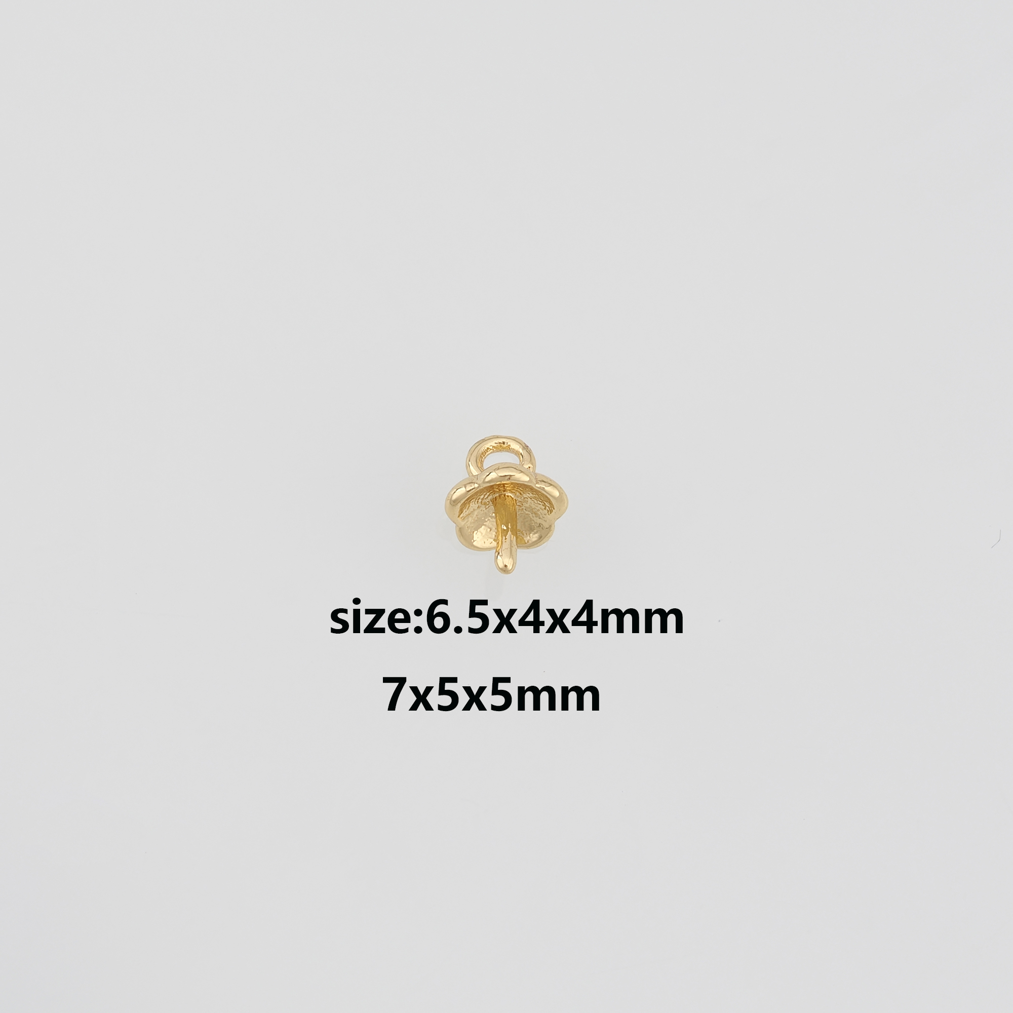 10Pcs 18K Gold Filled Flower Eye Pin Pendant,Eye Pin Charm Earrings Necklace for DIY Jewelry Making Supply