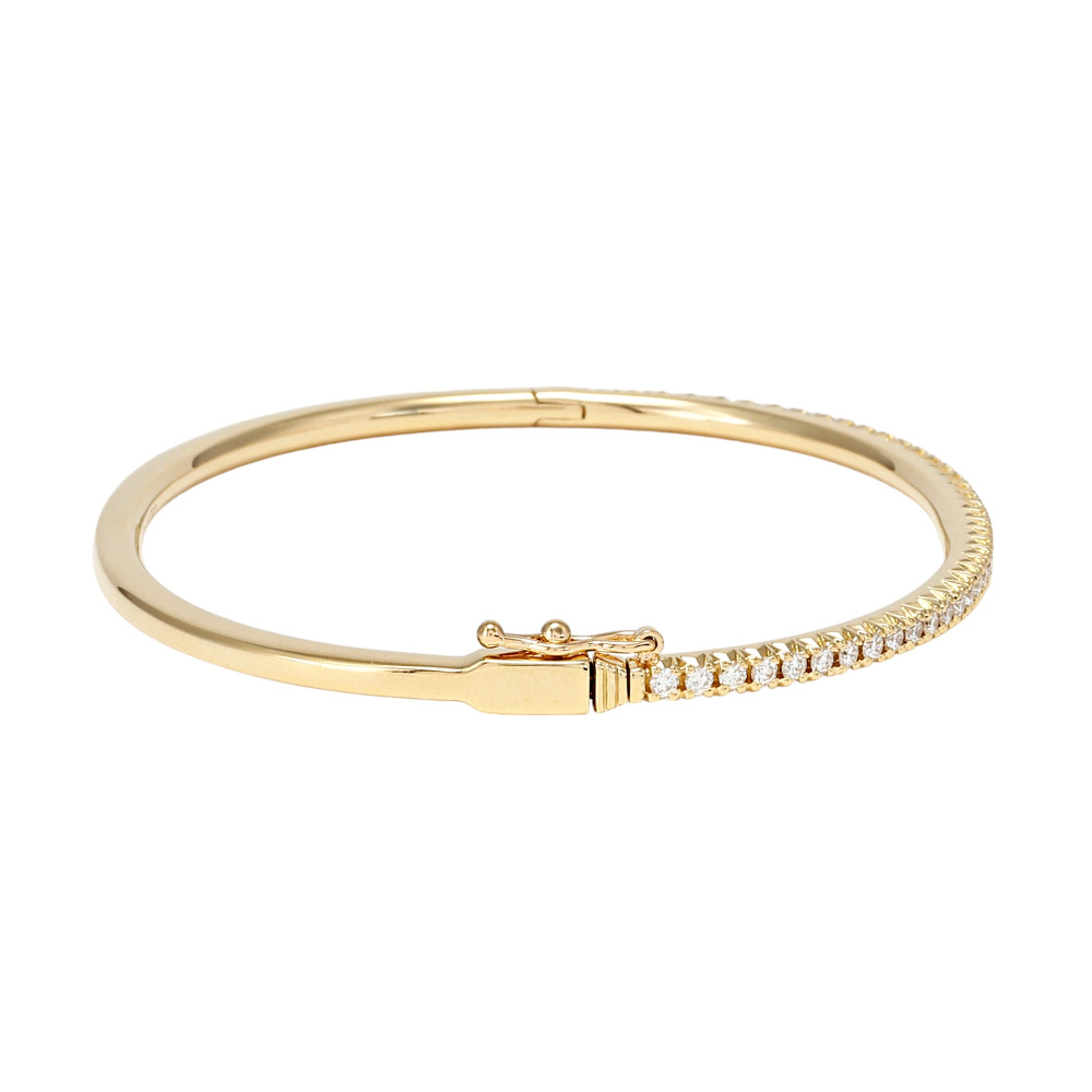 Tiffany & Co. Metro Hinge M Bracelet 18K Yellow Gold Diamond 60006145