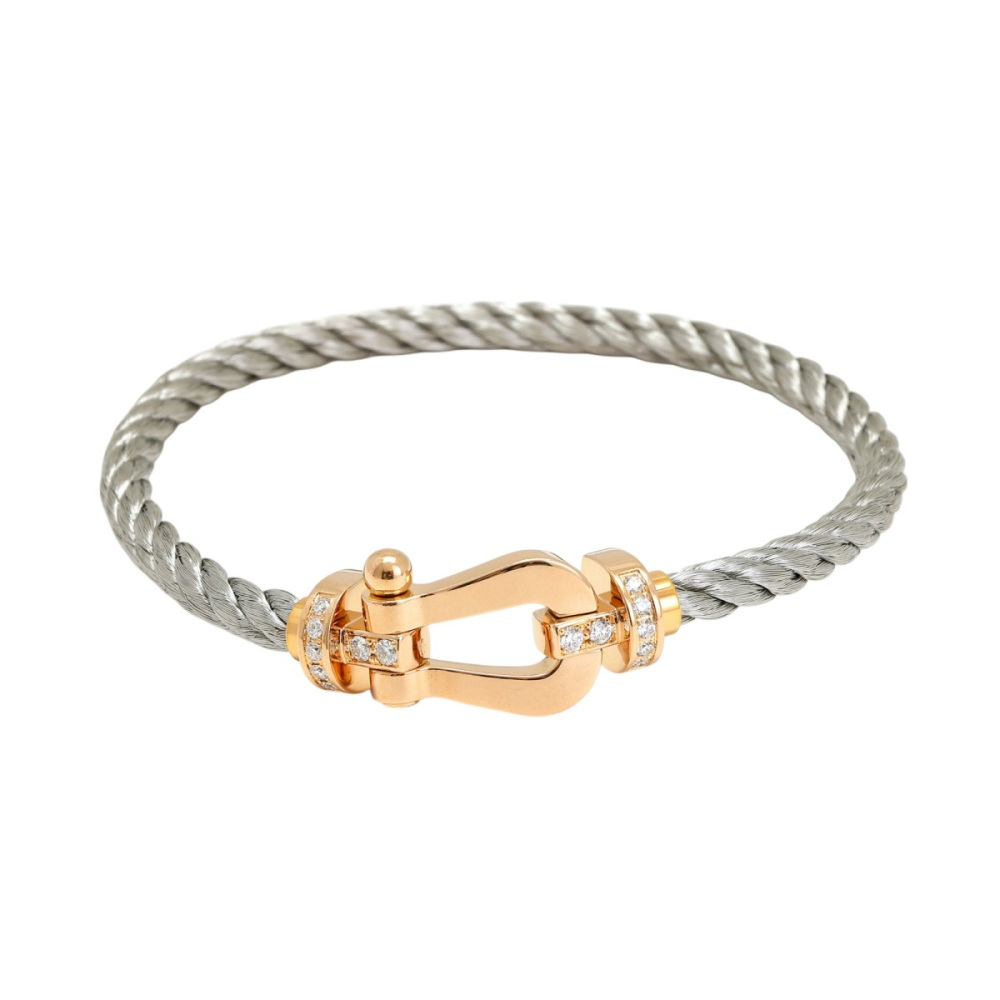 FRED Force 10 Lm Bracelet 18K Rose Gold & Stainless Steel Diamond 0B0030-6B0111
