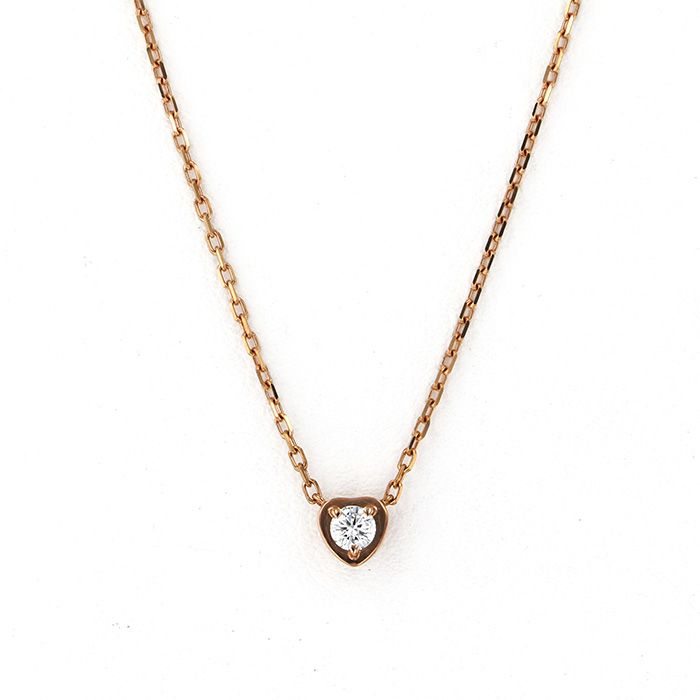Cartier Damour (diamant Leger) Mm Necklace 18K Rose Gold Diamond