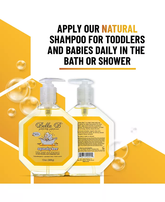 Bella B Naturals Squeaky Bee Hair and Body Wash 13oz Bottle