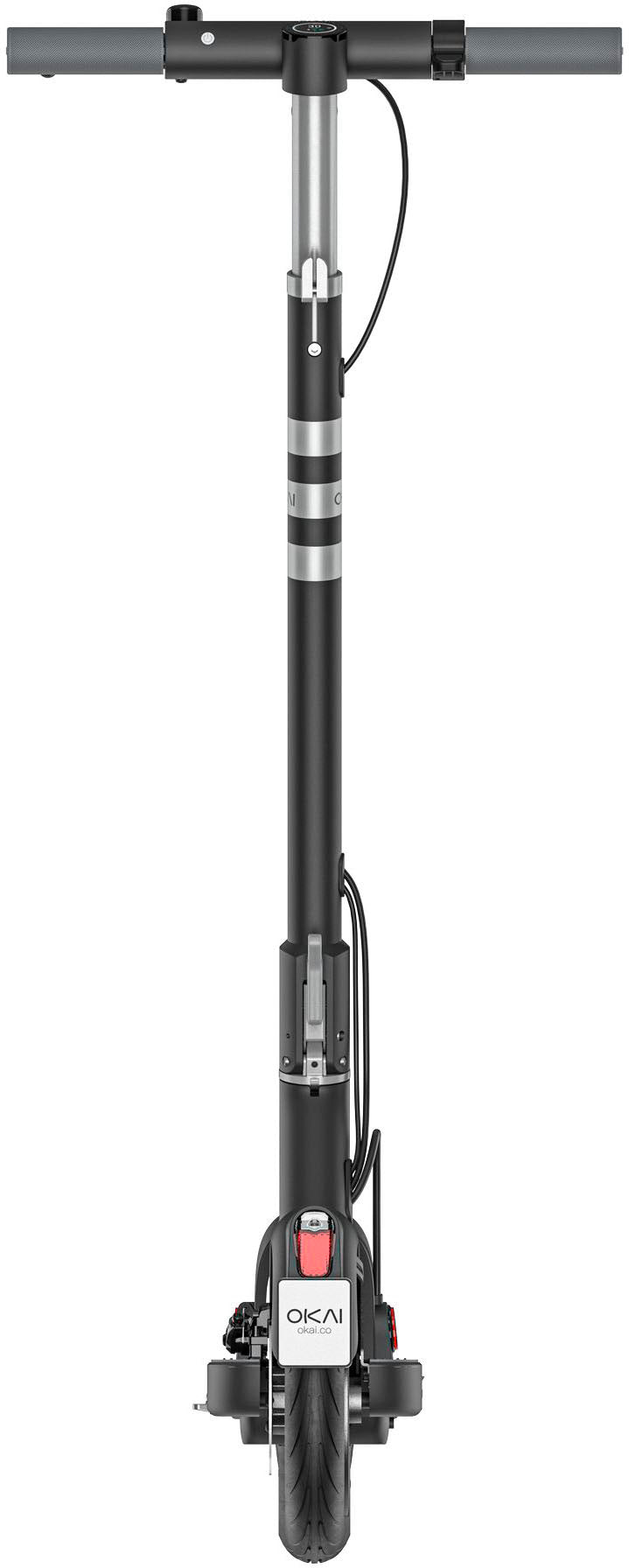 OKAI - Neon Lite Foldable Electric Scooter w/18.6 Miles Max Operating Range & 15.5 mph Max Speed - Black
