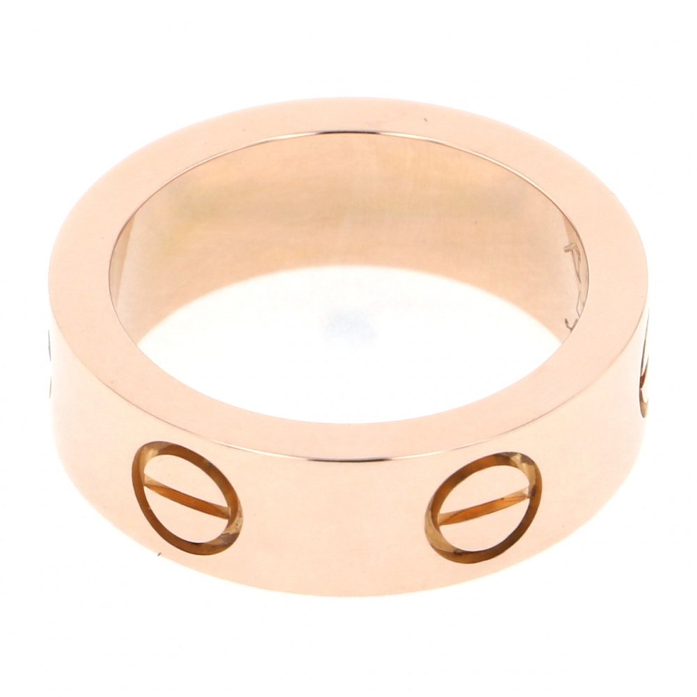 Cartier Love Ring 18K Rose Gold Sapphire