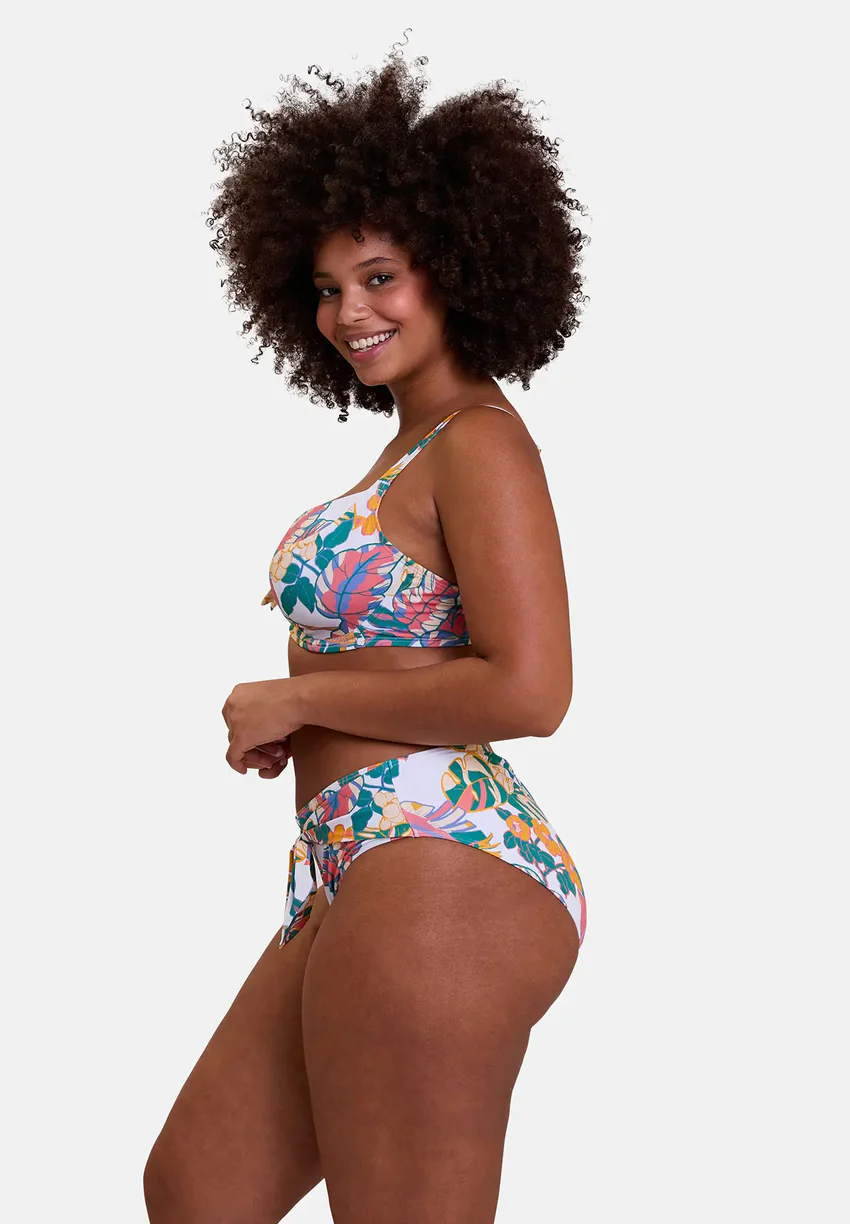 Haut de maillot de bain avec armatures Fidji Imprimé Exotique Blanc