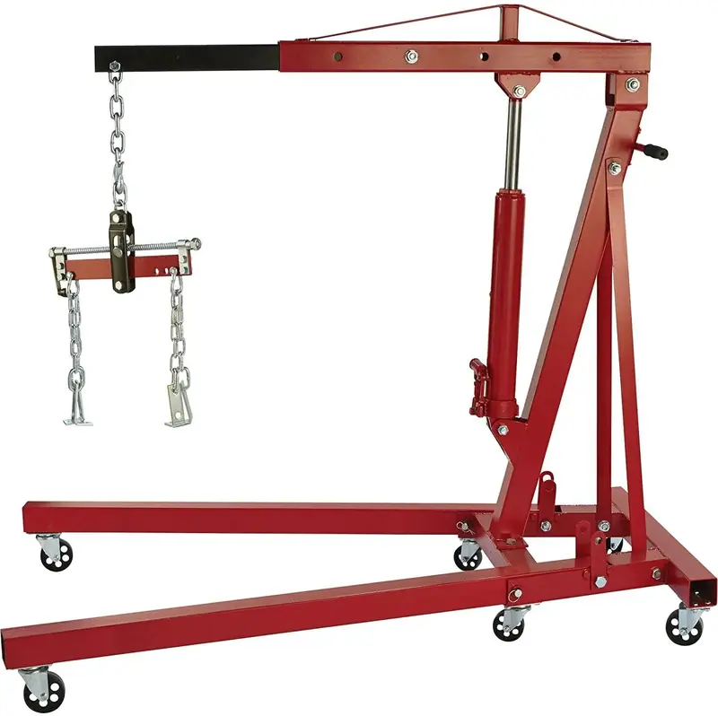 Strongway 2-Ton Hydraulic Engine Hoist with Load-Leveling Mechanism – 1 in. to 82.625 in. Lift Range