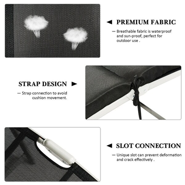 Costway 2PC Folding Chaise Lounge Chair with Cushion