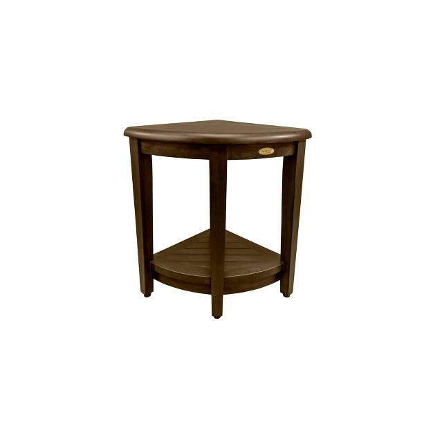 Snazzycorner Tall Teak Shower Shelf Dark Brown Decoteak