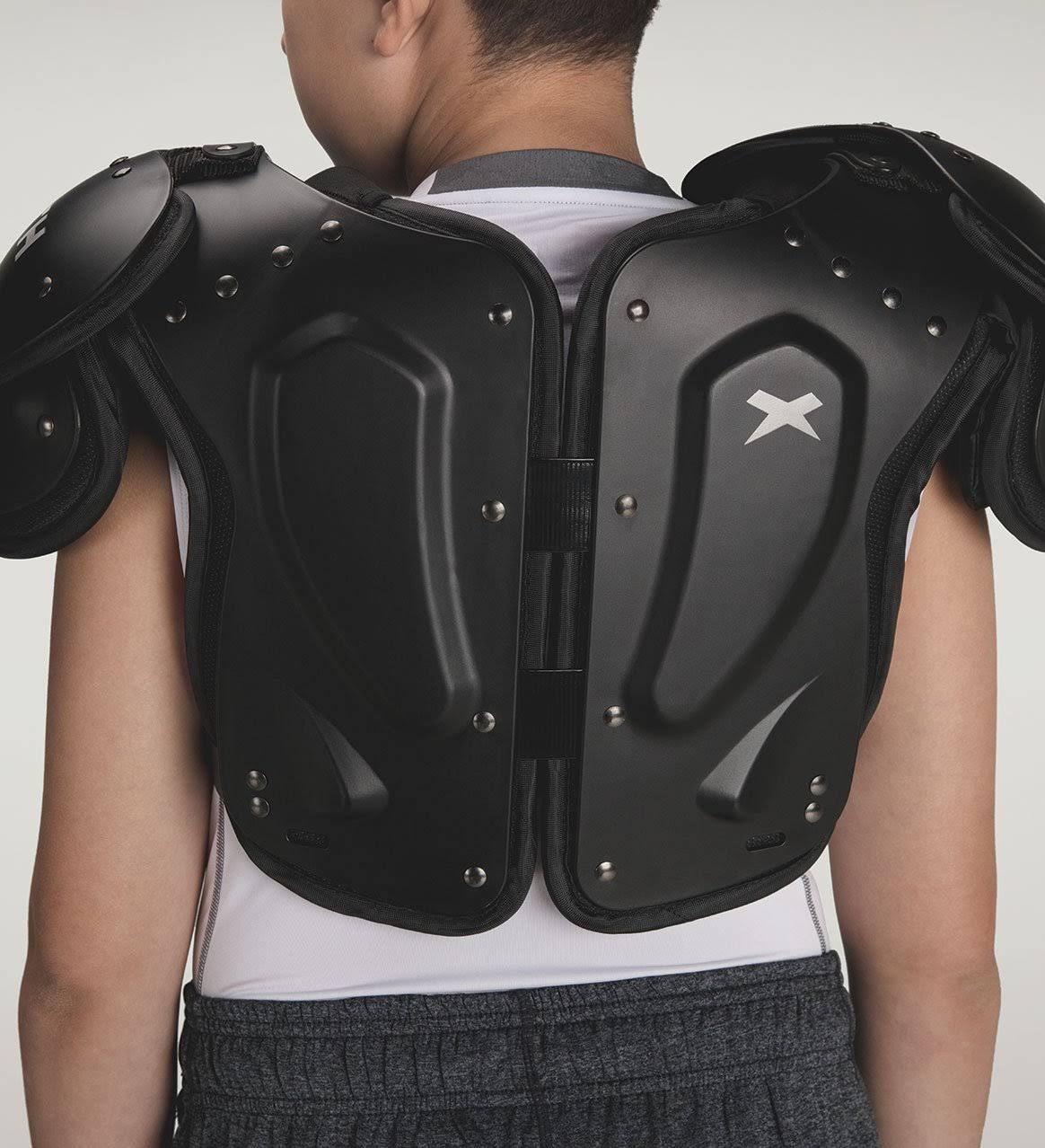 Xenith Youth Flyte Football Shoulder Pads, Kids, Medium, Black