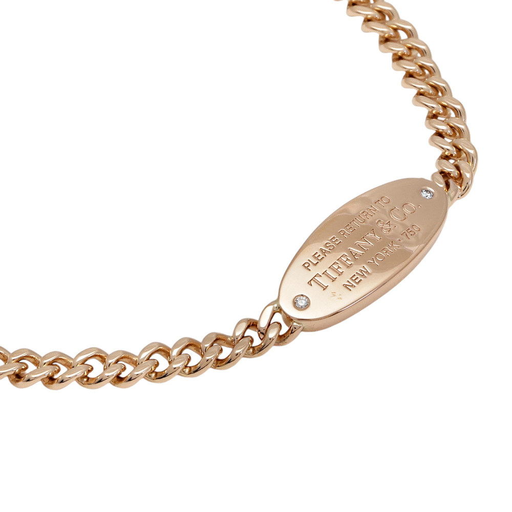 Tiffany & Co. Return To Bracelet 18K Rose Gold Diamond