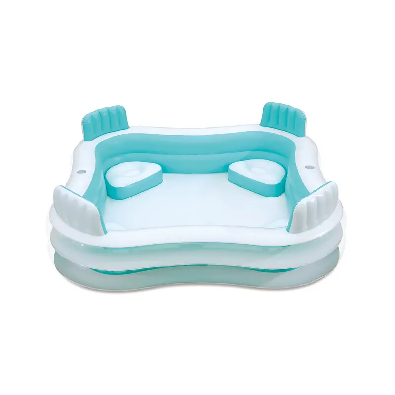 Summer Waves Premier Family Inflatable Above Ground Pool with 4 Built In Seats