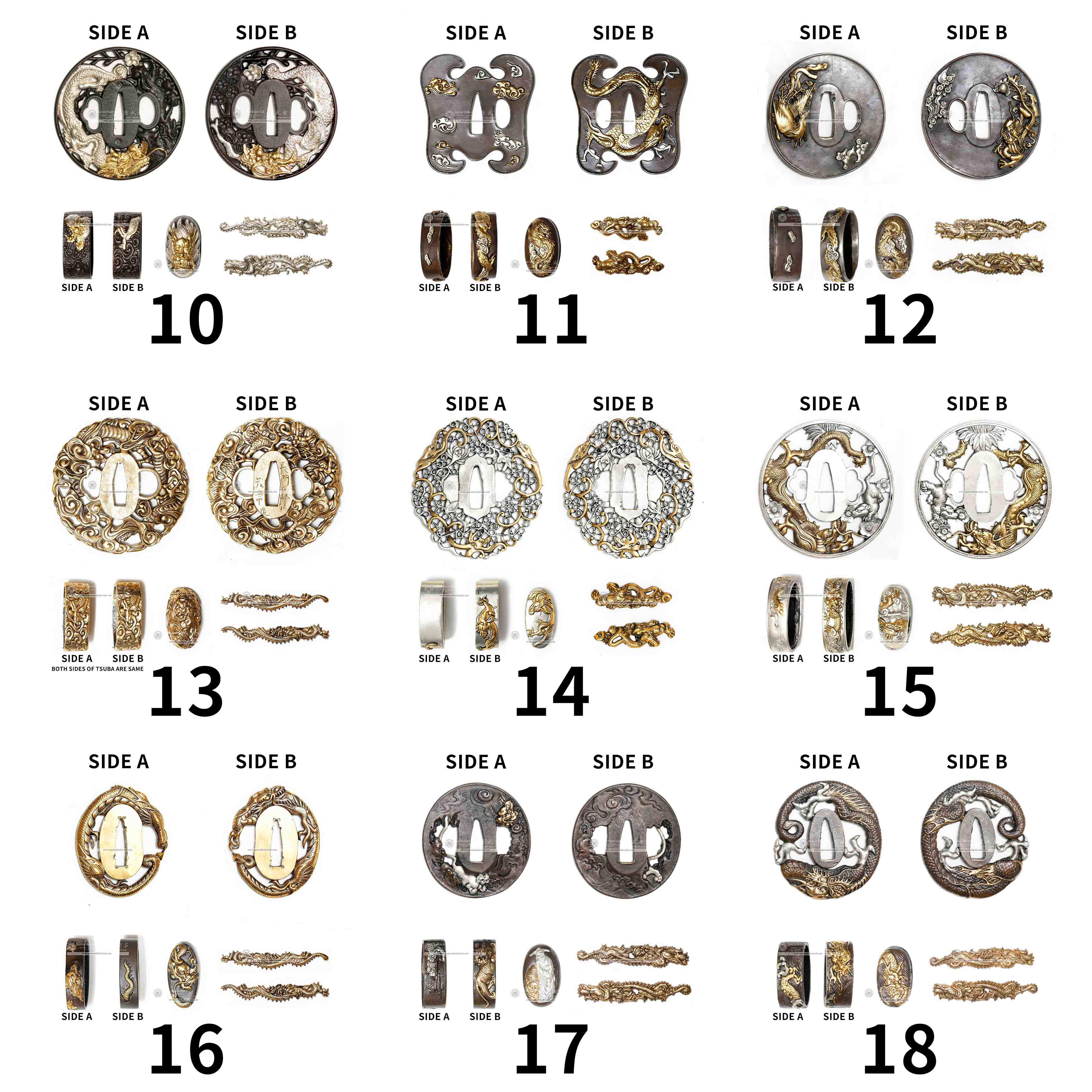 Custom Your Katana | Loong（Chinese Dragon） | Complete Set Fittings (Brass Gilded) | Spartan Blades Club | CHEN'S SWORDS 1892 - Spartan Blades Club - 陳氏劍莊1892