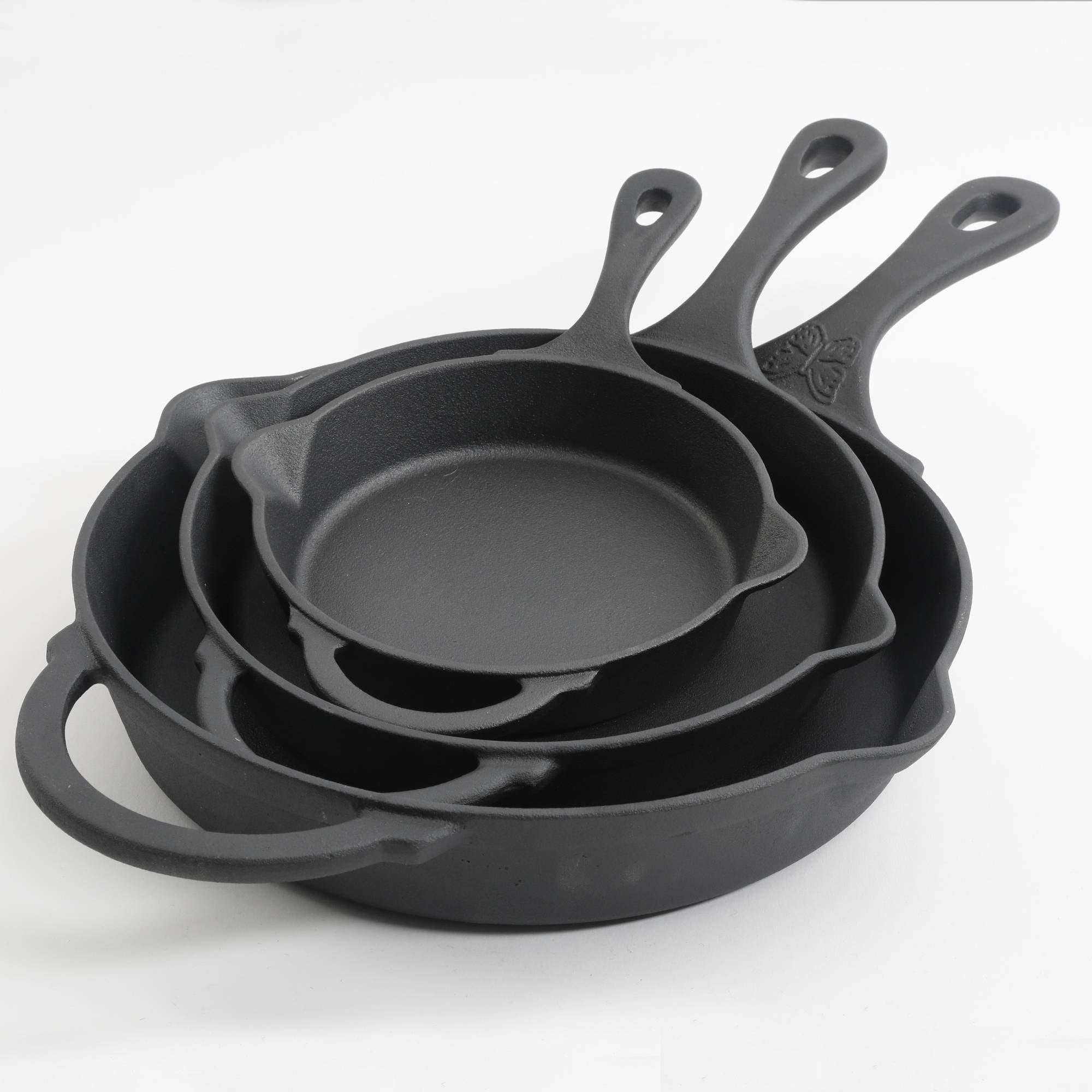 The Pioneer Woman Timeless Beauty Cast Iron Set, 3-Piece Fry Pans