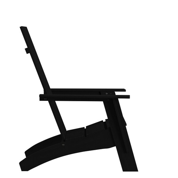 Modern Dual Slat Back Adirondack Style Chairs (Set of 2)
