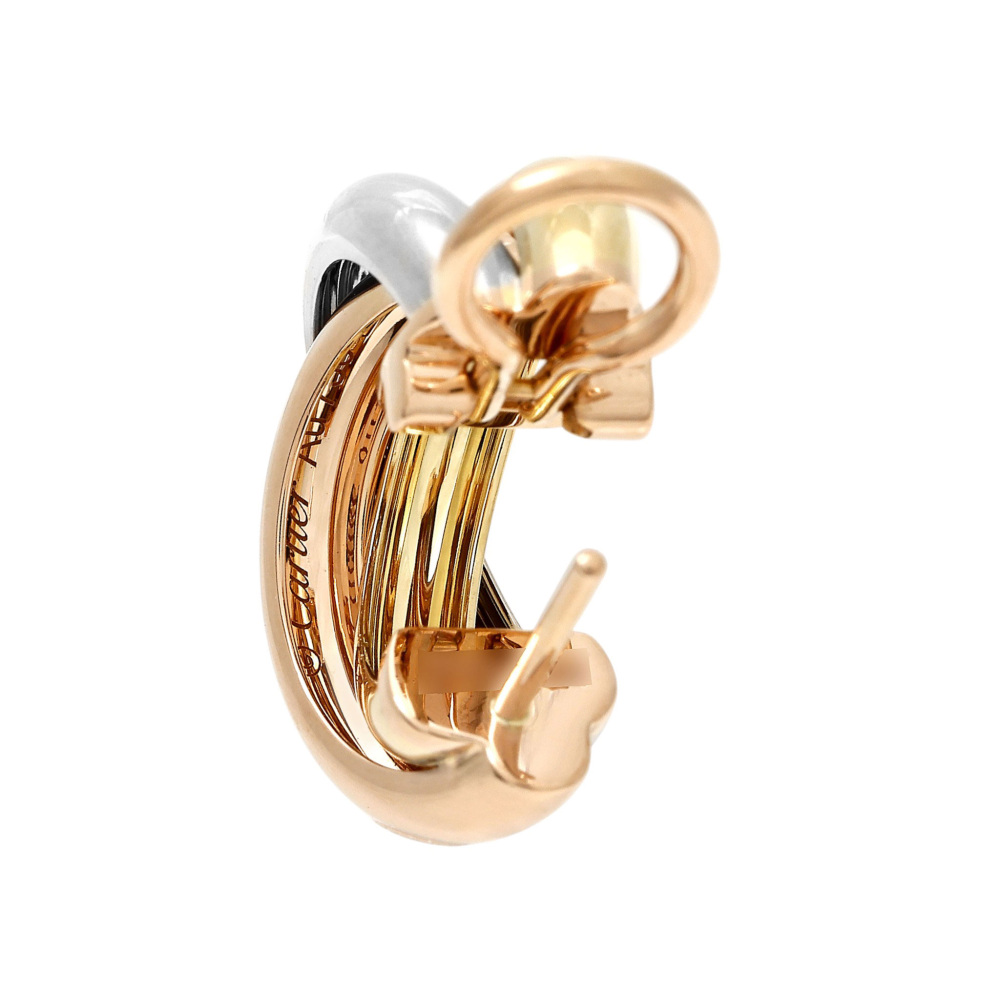 Cartier Trinity Classic Model Earrings Tri-Gold B80083231