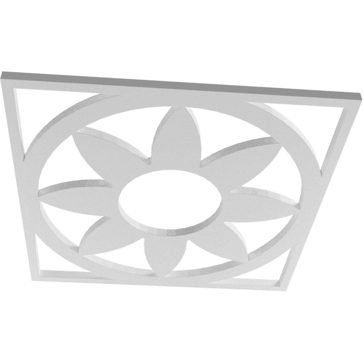 Ekena Millwork CMPP38BLASV 38x22OD x 13 1/8x22ID x 1x22P Blume Architectural Grade PVC Pierced Ceiling Medallion, Antiqued Silve