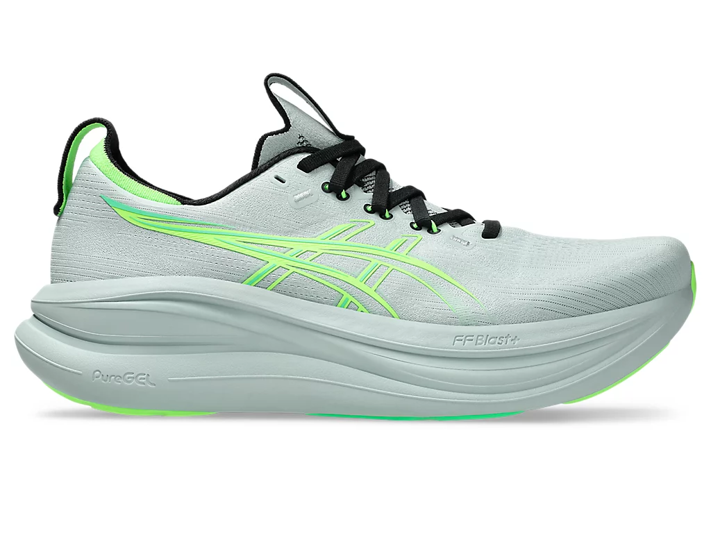 ASICS GEL-NIMBUS 28 Running Shoes Cold Moss/Illuminate Green 1011C127-400