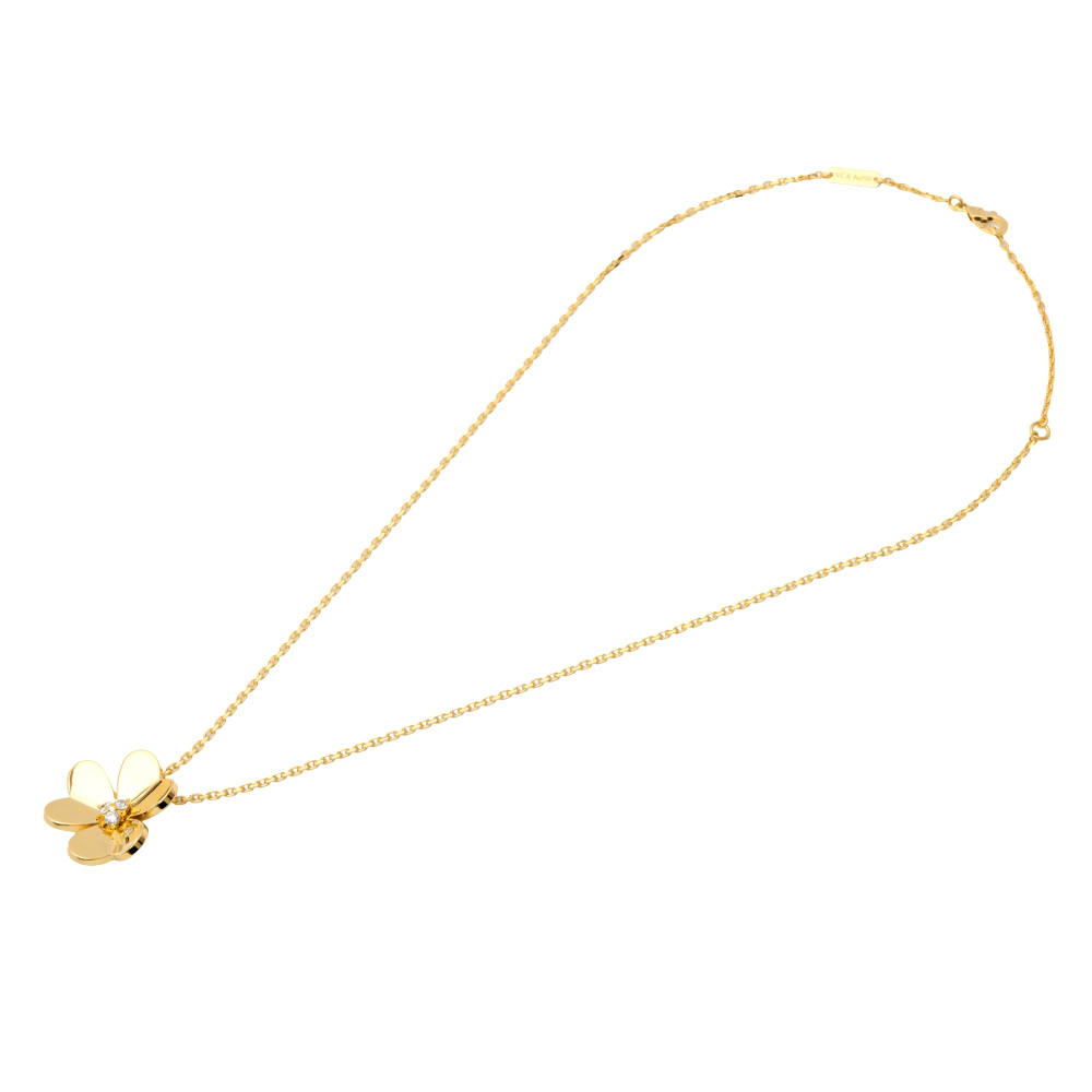 Van Cleef & Arpels Frivole Necklace 18K Yellow Gold Diamond VCARC96800