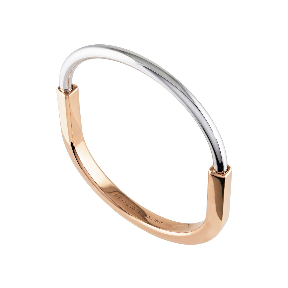 Tiffany & Co. Lock Bracelet 18K White Gold & 18K Rose Gold 73027411