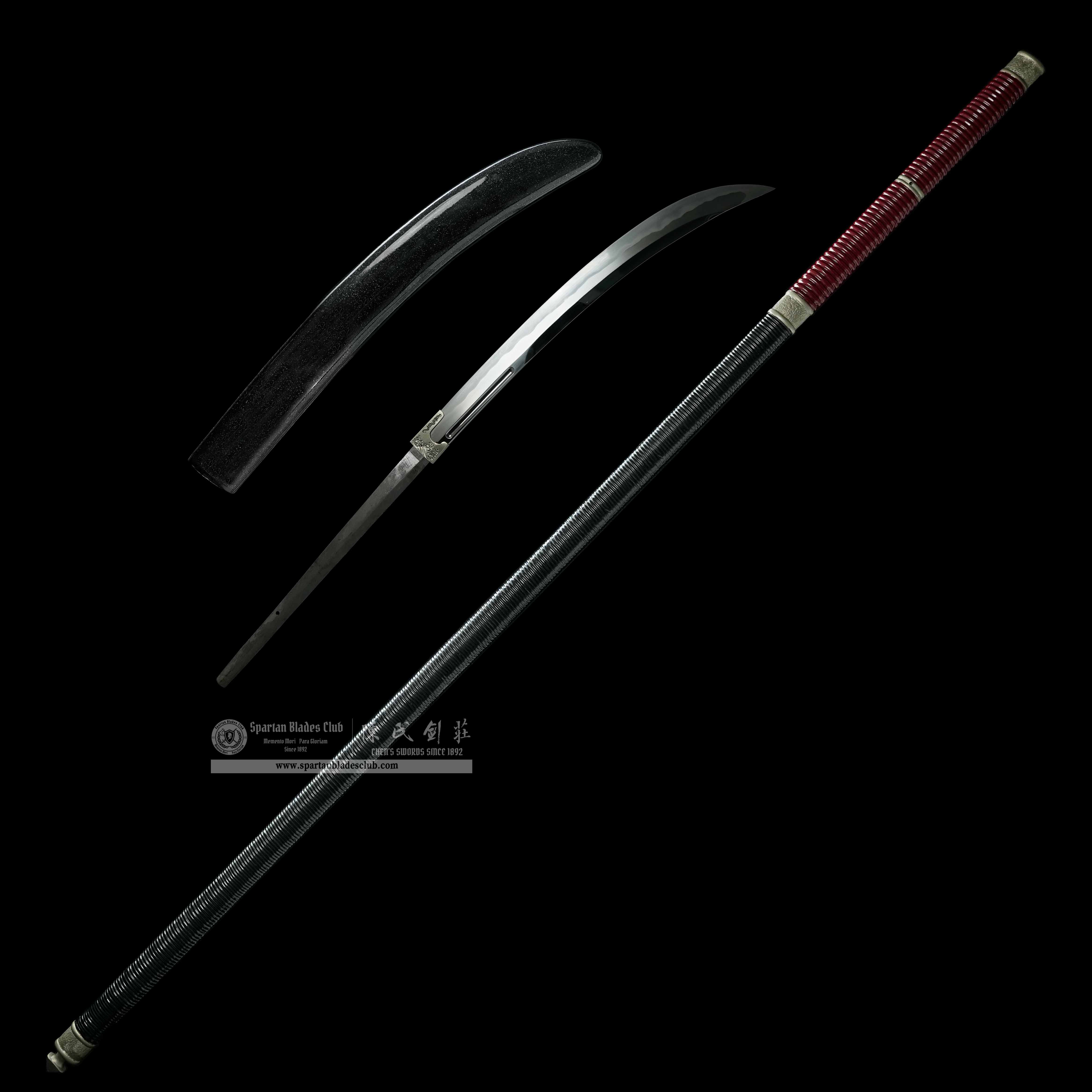 HY190 | Saisaku | Naginata | Tamahagane steel | Black | Battle-Ready | Full-tang | Spartan Blades Club | CHEN'S SWORDS 1892 - Spartan Blades Club - 陳氏劍莊1892