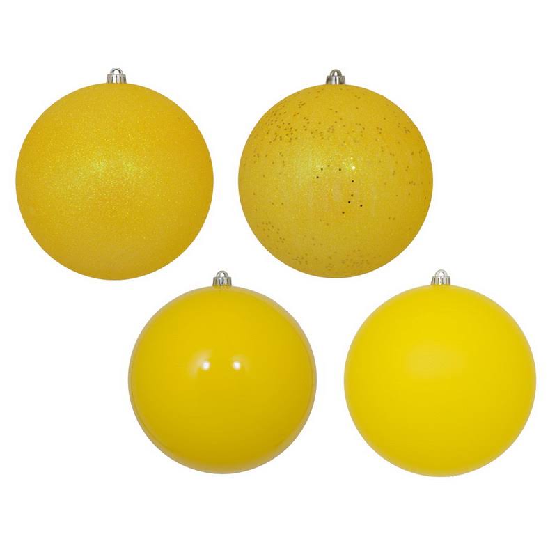 Vickerman N592578DA 10x22 Yellow Ball 4 Finish Asst 4/Bag