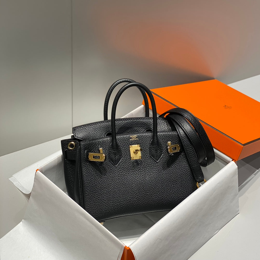 Hermes Birkin 20Cm Black Togo Leather Gold Hardware