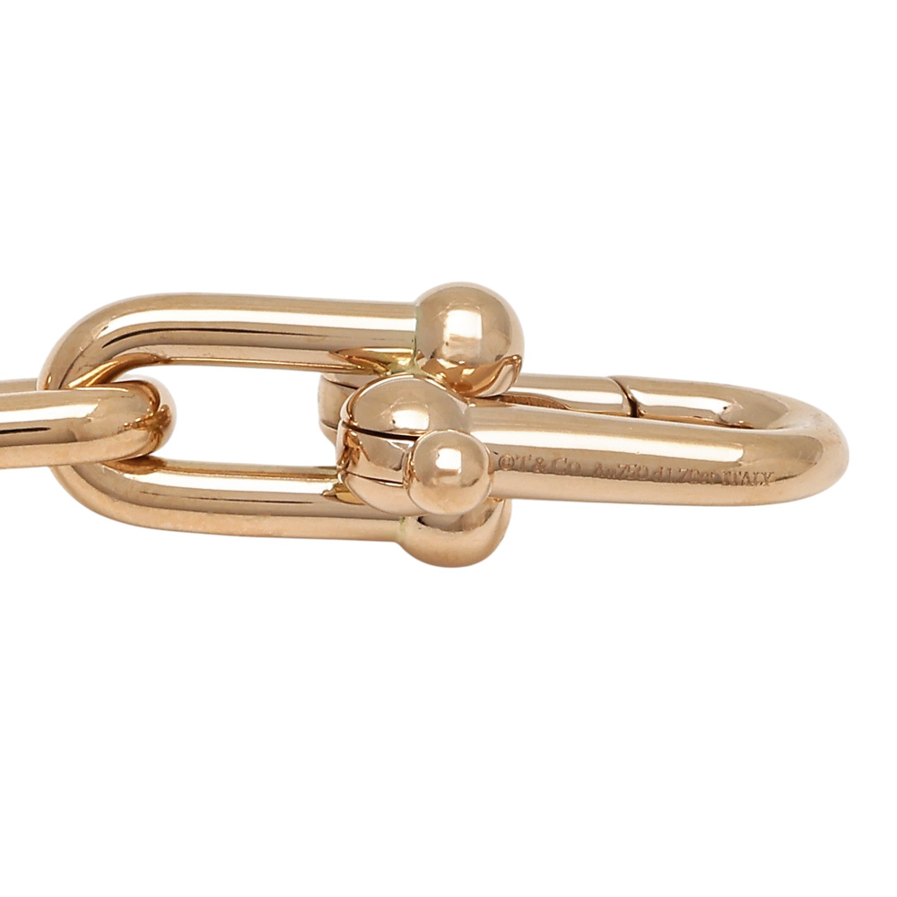 Tiffany & Co. Hardware Link Bracelet 18K Rose Gold Diamond 60451095