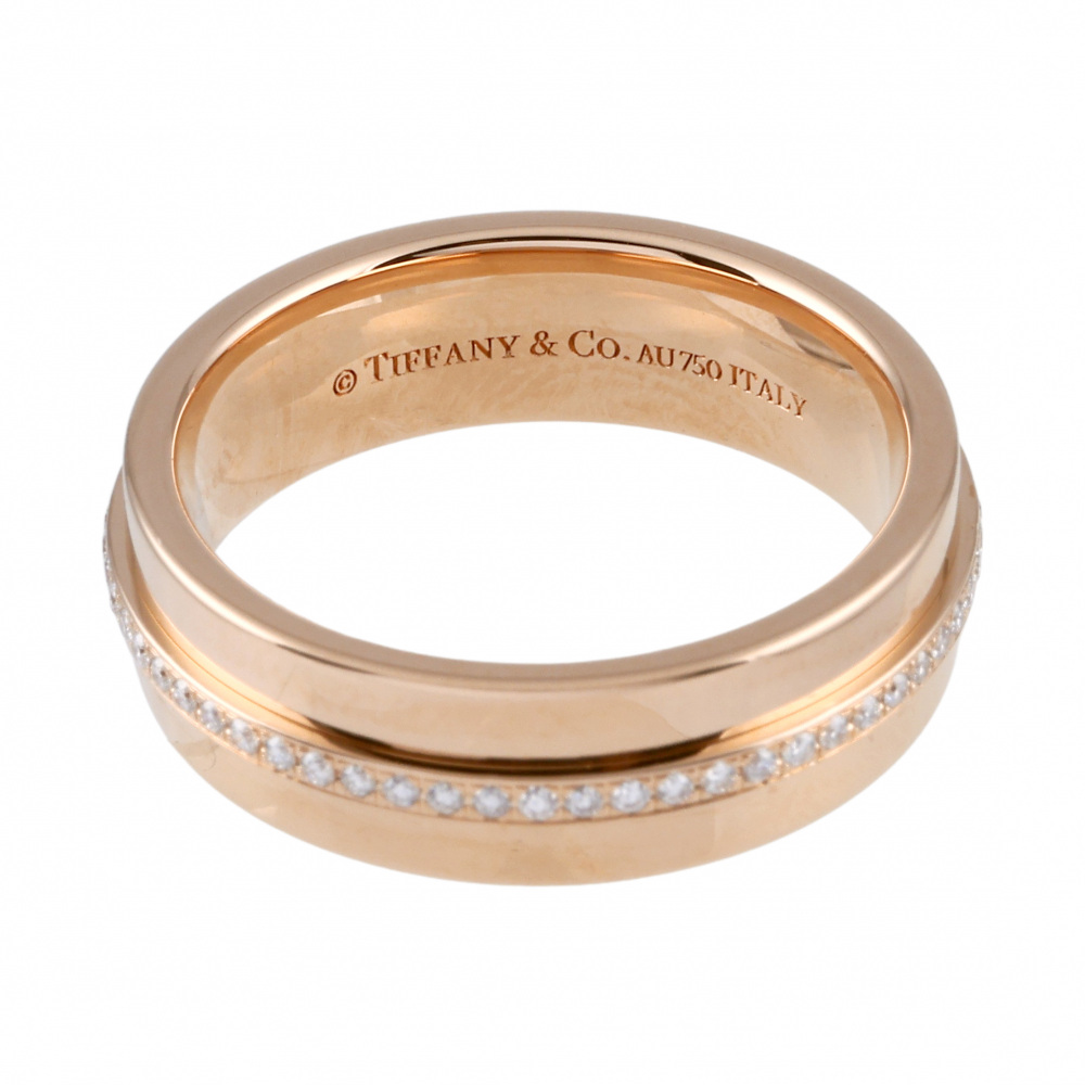 Tiffany & Co. Tiffany T Narrow Ring 18K Rose Gold Diamond 60151402