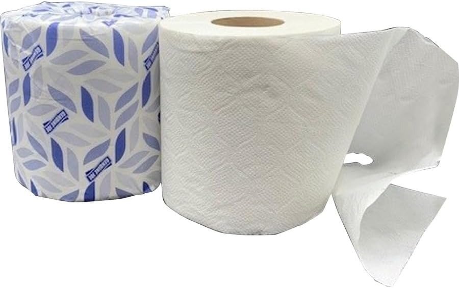 2-Ply Embossed Toilet Paper, 96 Rolls (500 Sheets Per Roll) Septic Safe Bulk Tissue