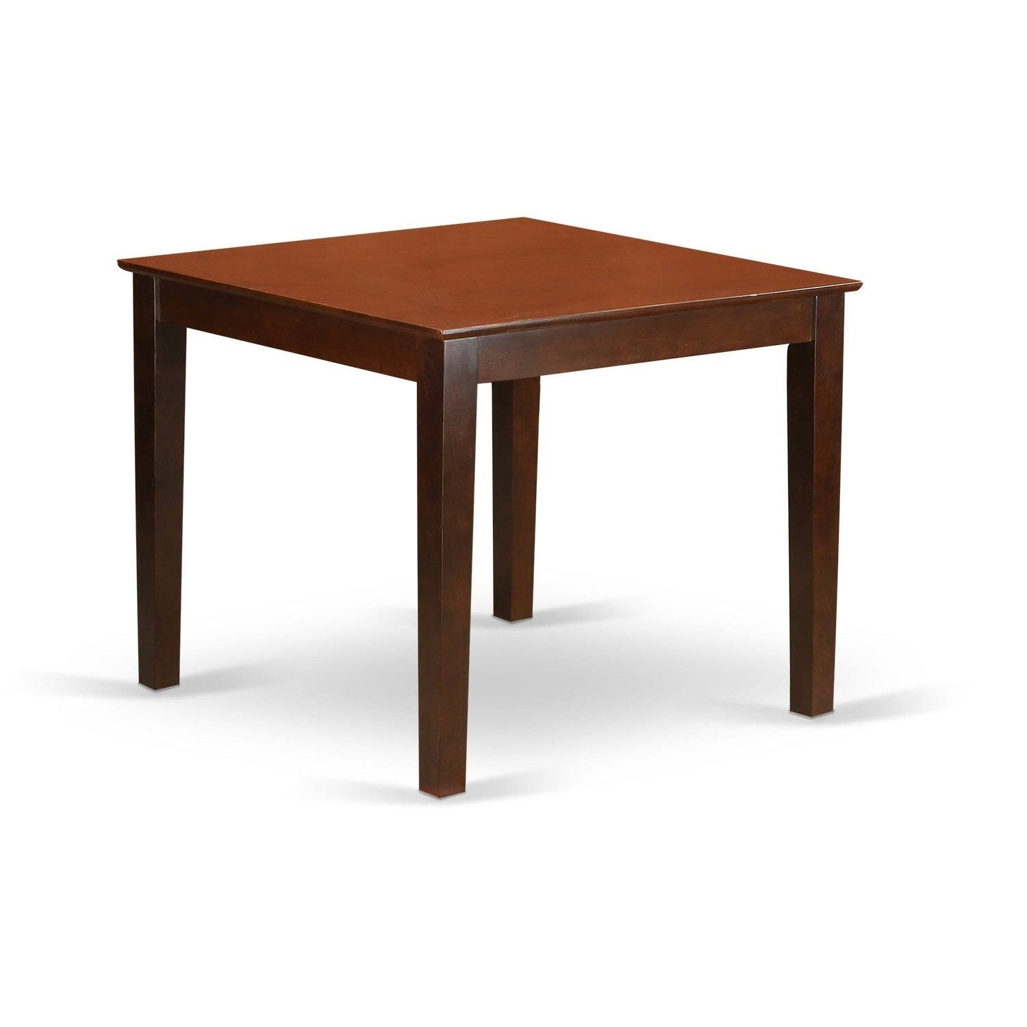 East West Furniture OXCE3-MAH-10 3PC Dinette Set Includes A Square Kitchen Table and Two Parson Chairs with Dahlia Fabric, Mahog