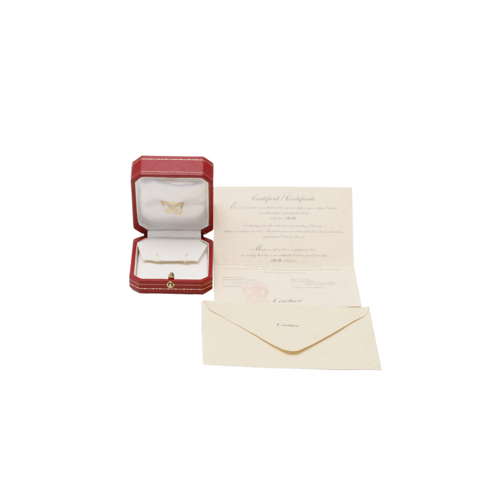 Cartier Love Earrings 18K White Gold
