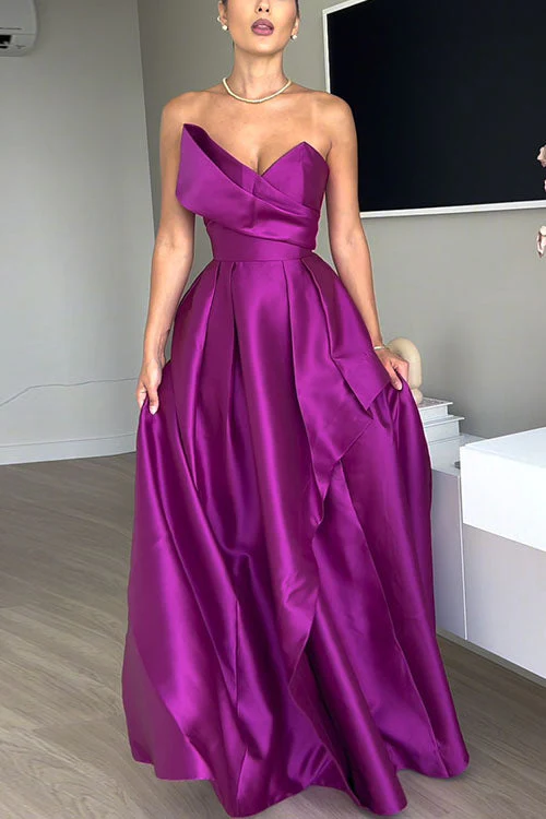 Strapless Empire Maxi Dress for Evening WearClistos