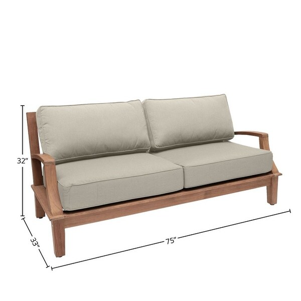 Eliane Teak Sofa with Sunbrella Cushion