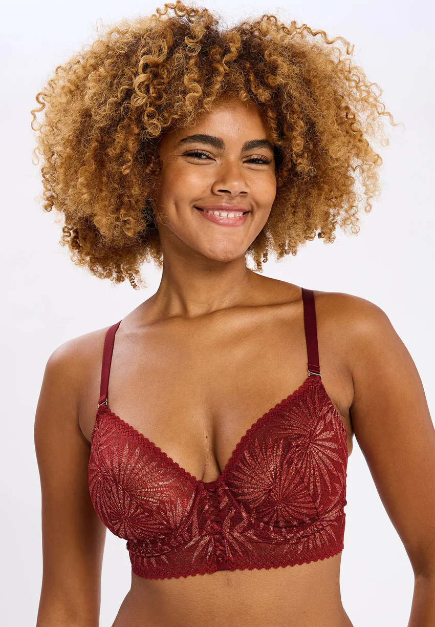 Soutien-gorge Bustier Avec Armatures Laurie Rouge Coeur