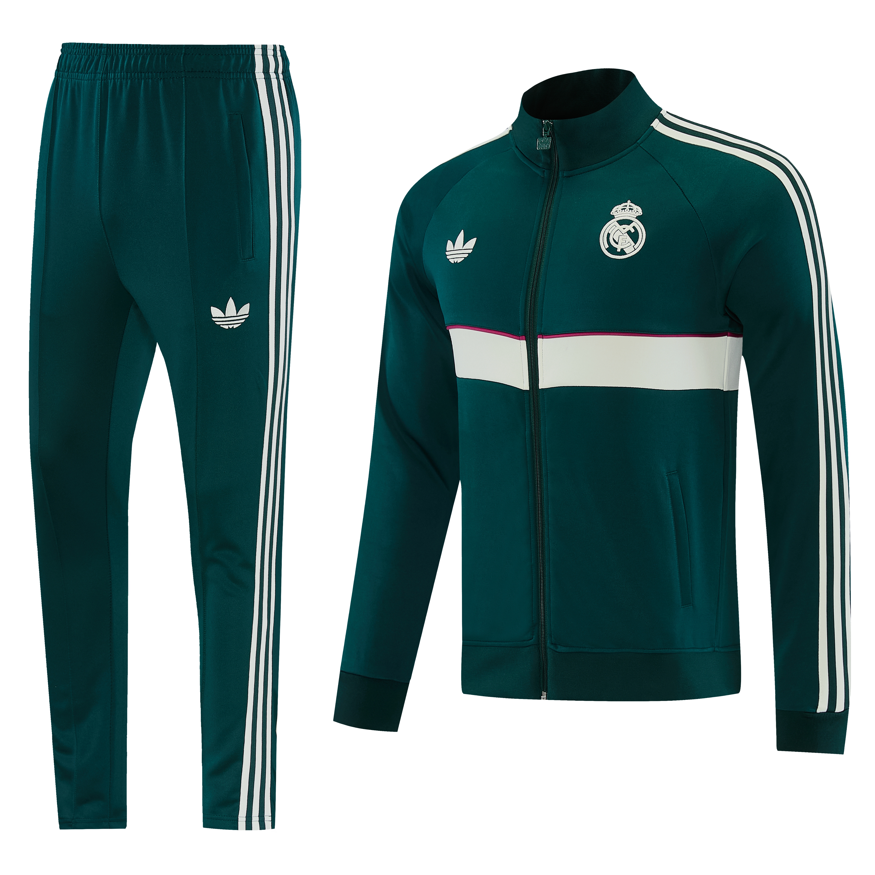 Real Madrid 26/27 Training Suit Full Zipper Dark Green