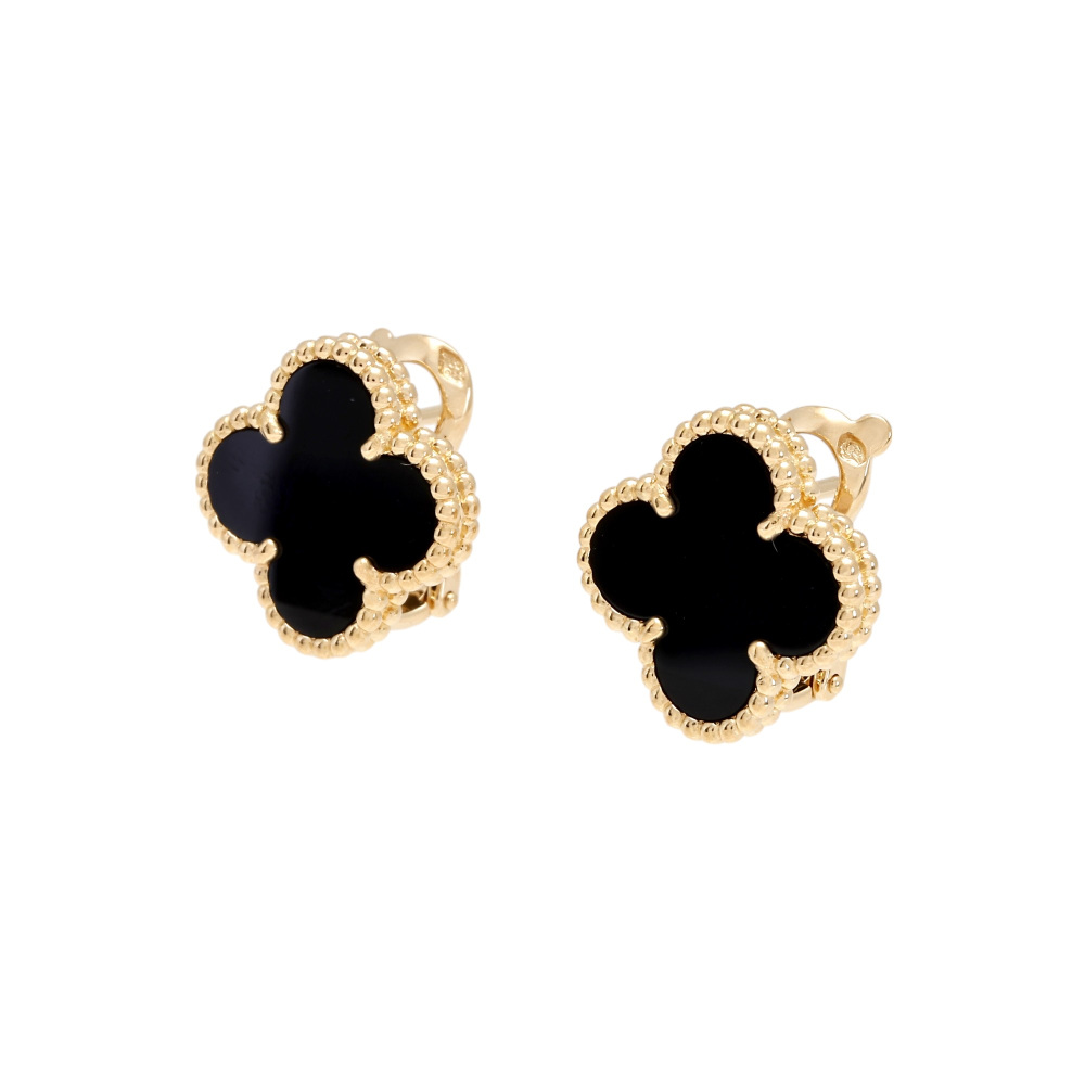 Van Cleef & Arpels Vintage Alhambra Earrings 18K Yellow Gold VCARA44200