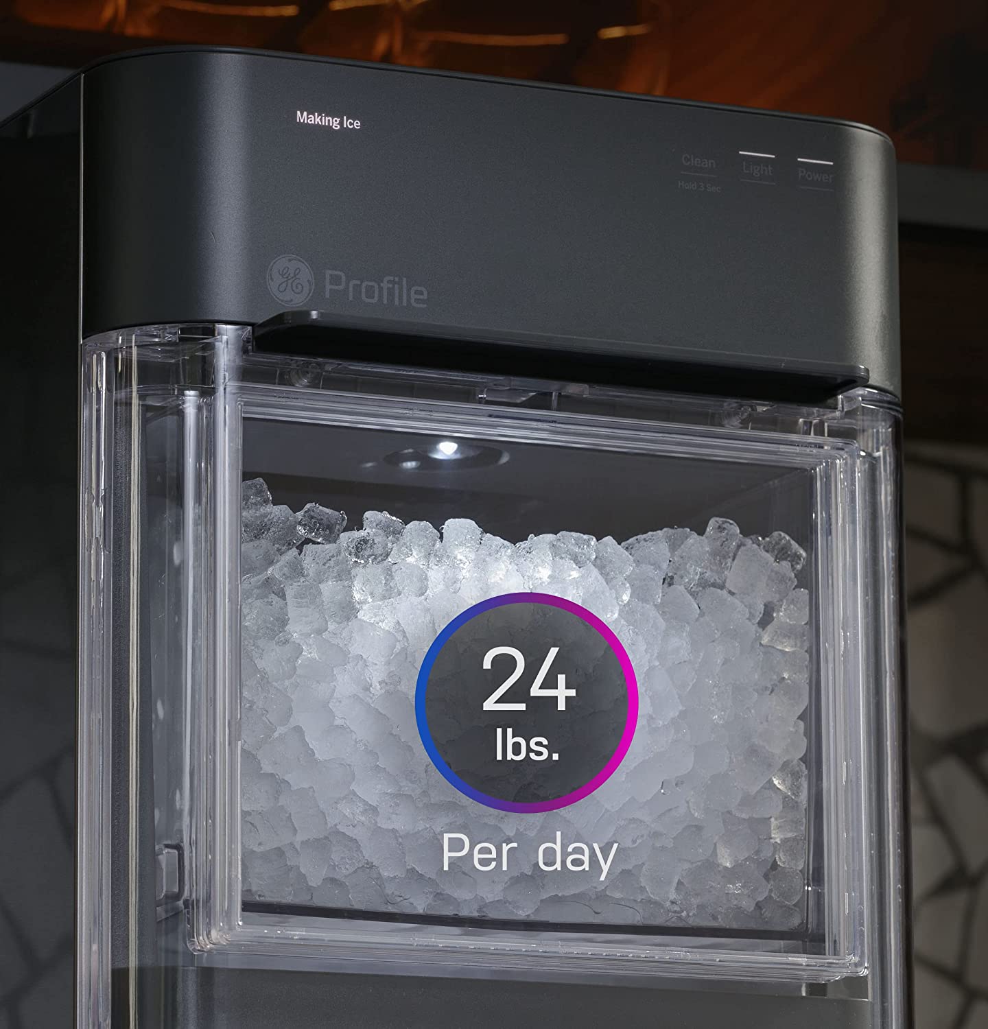 2026 GE Profile Opal 2.0 | Countertop Nugget Ice Maker | Ice Machine with WiFi Connectivity | Smart Home Kitchen Essentials | Black Stainless